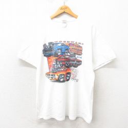 XL★古着 フルーツオブザルーム 半袖 ビンテージ Tシャツ メンズ 00年代 00s WOODWARD コットン クルーネック 白 ホワイト 25may19 中古