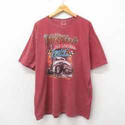00s 半袖Tシャツ ホットロッドショー バーガンディ XL | 古着