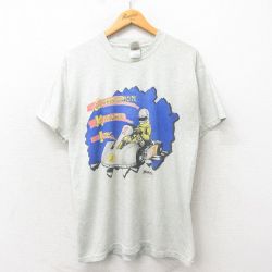 【50%OFF】フルーツオブザルーム 00s 半袖Tシャツ レーシングカー グレー L | 古着