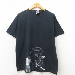 XL★古着 フルーツオブザルーム 半袖 ビンテージ Tシャツ メンズ 00年代 00s バイク コットン クルーネック 黒 ブラック 25may19 中古