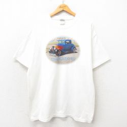 00s 半袖Tシャツ ホットロッド ホワイト XL | 古着