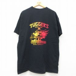 TUGGERS 半袖Tシャツ バイク ブラック XL | 古着