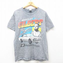 L★古着 半袖 ビンテージ Tシャツ メンズ 車 クラシックカー ブラントリーギルバート 23 コットン クルーネック グレー 25jun12 中古