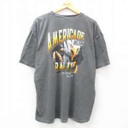 半袖Tシャツ 鳥バイク グレー XL | 古着