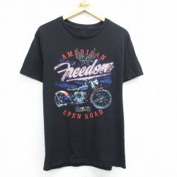 半袖Tシャツ バイク ブラック XL | 古着