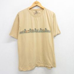 半袖Tシャツ 車サーフボード ベージュ XL | 古着