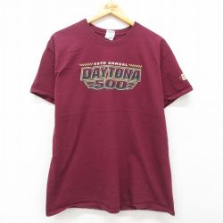 L★古着 半袖 Tシャツ メンズ デイトナ500 コットン クルーネック エンジ 25jun13 中古