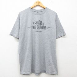 【50%OFF】XL★古着 半袖 ビンテージ Tシャツ メンズ 00年代 00s RIDER INSURANCE クルーネック グレー 霜降り 25jun13 中古