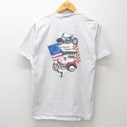 00s 半袖Tシャツ バイク ライトグレー M | 古着