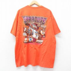半袖Tシャツ シラキュース レーシングカー オレンジ XL | 古着