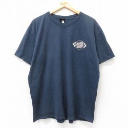 XL★古着 サンタクルーズ 半袖 Tシャツ メンズ ワンポイントロゴ 大きいサイズ コットン クルーネック 紺 ネイビー 25jul14 中古