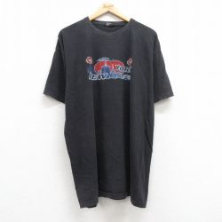XL★古着 半袖 ビンテージ Tシャツ メンズ 00年代 00s タクシー ニューヨーク 大きいサイズ コットン クルーネック 黒 ブラック 25jul19 中古