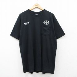 XL★古着 ジャージーズ 半袖 ビンテージ Tシャツ メンズ 00年代 00s トヨタ TOYOTA サイオン 胸ポケット付き 大きいサイズ クルーネック 黒 ブラック 【spe】 25jul19 中古