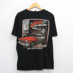 XL★古着 半袖 Tシャツ メンズ JASPER コットン クルーネック 黒 ブラック 25jul28 中古