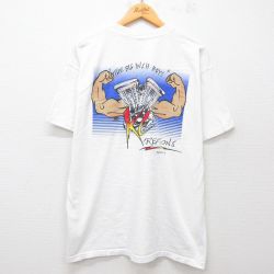 KC CREATIONS 半袖Tシャツ 胸ポケット付き ホワイト XL | 古着