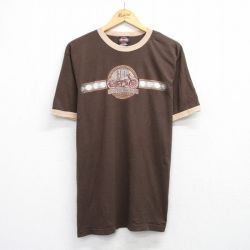 XL★古着 半袖 Tシャツ メンズ レーシングカー LUKE HORNING クルーネック 濃グレー 霜降り 25aug21 中古