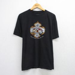 XL★古着 半袖 ビンテージ Tシャツ メンズ 00年代 00s バイク デイトナビーチ 大きいサイズ クルーネック 黒 ブラック 25aug21 中古