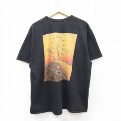 XL★古着 半袖 Tシャツ メンズ 車 クラシックカー インアンドアウトバーガー 大きいサイズ コットン クルーネック 黒 ブラック 【spe】 25aug22 中古