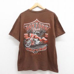 バイクウィーク 半袖Tシャツ ブラウン XL | 古着