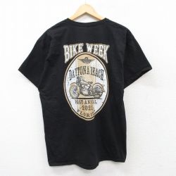 デイトナビーチ 半袖Tシャツ バイク ブラック XL | 古着