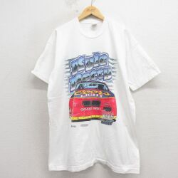 フルーツオブザルーム 90s 半袖Tシャツ レーシングカー ホワイト XL | 古着