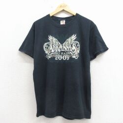 L★古着 フルーツオブザルーム 半袖 ビンテージ Tシャツ メンズ 00年代 00s バイクラリー スカル 黒 26apr18