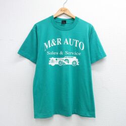 フルーツオブザルーム 90s 半袖Tシャツ M&R AUTO ライトブルー L | 古着