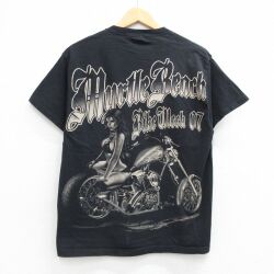 00s 半袖Tシャツ バイク ブラック M | 古着