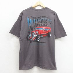 00s 半袖Tシャツ ホットロッド グレー XL | 古着