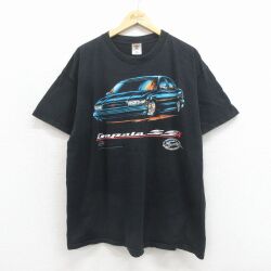 フルーツオブザルーム 90s 半袖Tシャツ シボレーインパラ ブラック XL | 古着