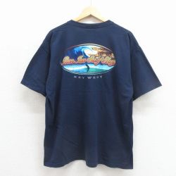 00s 半袖Tシャツ サーフィン ネイビー メンズXL相当 | 古着