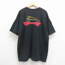 フルーツオブザルーム 00s 半袖Tシャツ ホットロッド ブラック メンズXL相当 | 古着