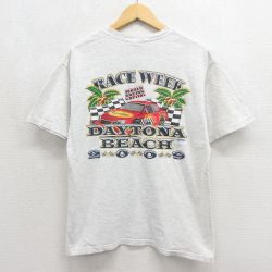 ヘインズ 00s 半袖Tシャツ デイトナビーチ グレー メンズM相当 | 古着