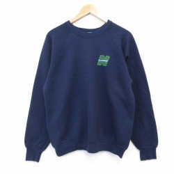 フルーツオブザルーム 90s 長袖スウェット ノースウエスト ネイビー M | 古着
