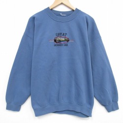 GREAT 長袖スウェット 刺繍 ネイビー XL | 古着