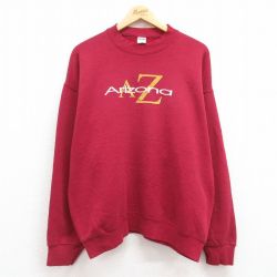 フルーツオブザルーム 90s 長袖スウェット アリゾナ バーガンディ XL | 古着