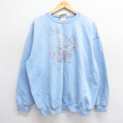 00s 長袖スウェット 花 ネイビー XL | 古着