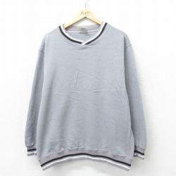 【50%OFF】XL★古着 リー Lee 長袖 スウェット メンズ 00年代 00s 無地 鹿の子 Vネック グレー他 24aug30 中古 スエット トレーナー トップス