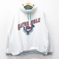 L★古着 長袖 スウェット メンズ 90年代 90s GATOR HOLE モックネック ハイネック 薄グレー他 24sep10 中古 スエット トレーナー トップス