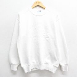 M★古着 長袖 スウェット メンズ 90年代 90s THE POINTE アリゾナ クルーネック USA製 白 ホワイト 24sep11 中古 スエット トレーナー トップス