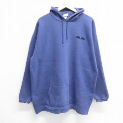 XL★古着 長袖 スウェット パーカー メンズ 90年代 90s handcuffs 大きいサイズ USA製 紺系 ネイビー 24sep11 中古 スエット トレーナー トップス