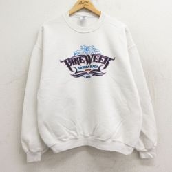 ジャージーズ 00s 長袖スウェット バイクウィーク ホワイト L | 古着