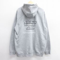XL★古着 カーハート Carhartt 長袖 スウェット パーカー メンズ NICKS 大きいサイズ ロング丈 グレー 霜降り 25mar13 中古 スエット トレーナー トップス