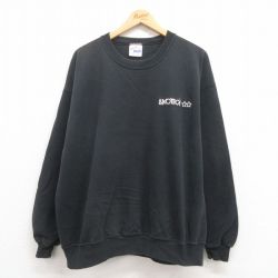XL★古着 ジャージーズ 長袖 スウェット メンズ 90年代 90s LUXOTTICA 大きいサイズ USA製 黒 ブラック 25jul30 中古 スエット トレーナー トップス