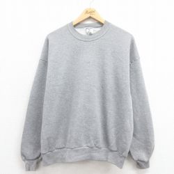 【20%OFF】XL★古着 ジャージーズ 長袖 スウェット メンズ 90年代 90s 無地 クルーネック USA製 グレー 霜降り 25aug05 中古 スエット トレーナー トップス