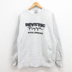 XL★古着 リー Lee 長袖 スウェット メンズ 00年代 00s MYSTIC クルーネック グレー 霜降り 25aug06 中古 スエット トレーナー トップス