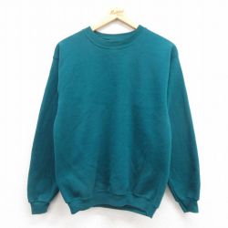ヘインズ 90s 長袖スウェット 青緑 S | 古着