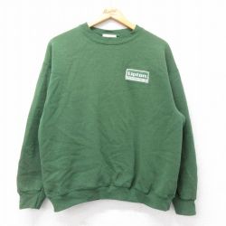 L★古着 長袖 スウェット メンズ 90年代 90s リプトン クルーネック USA製 緑 グリーン 【spe】 25aug27 中古 スエット トレーナー トップス