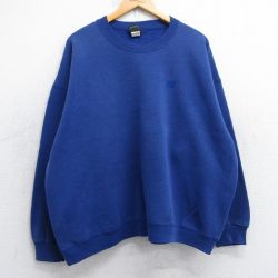 XL★古着 長袖 スウェット メンズ 90年代 90s USAオリンピック 大きいサイズ クルーネック USA製 青 ブルー 25aug30 中古 スエット トレーナー トップス