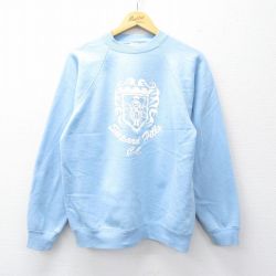 L★古着 ヘインズ Hanes 長袖 スウェット メンズ 90年代 90s Shepard Hills ラグラン クルーネック USA製 薄紺 ネイビー 【spe】 25sep01 中古 スエット トレーナー トップス